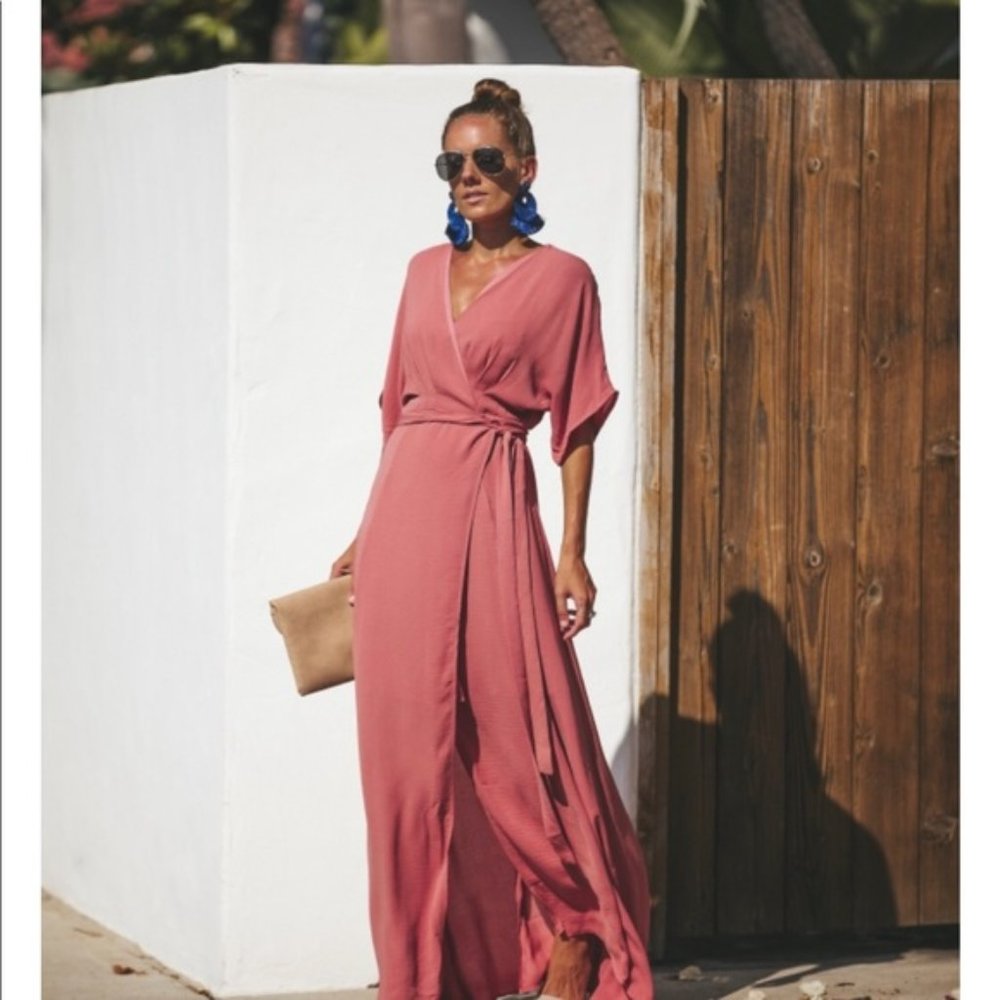 Vici Moulin Rouge Wrap Maxi Dress
